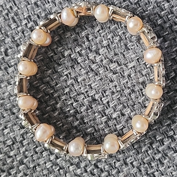 Pearl and Tibetan silver bracelet - Picture 4 of 6